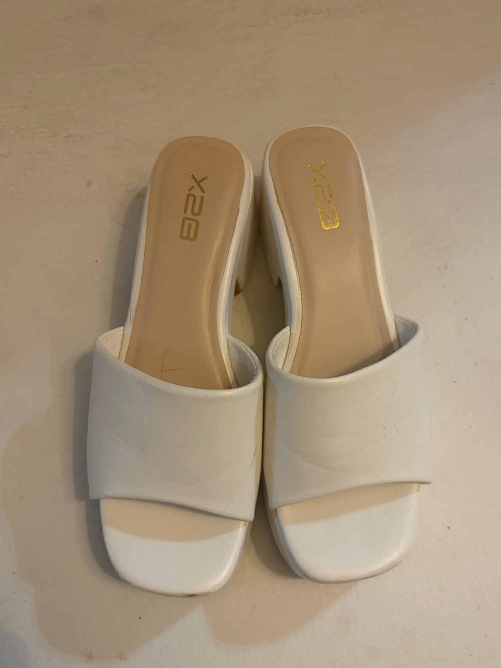 X2 White Slide Sandals for Women